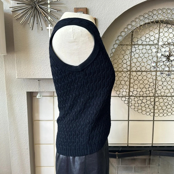 St. John sport knit tank top sweater size xs black - Picture 4 of 12